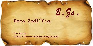 Bora Zsófia névjegykártya